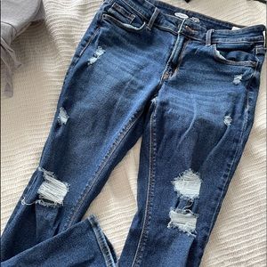 Mid rise rockstar skinny jeans